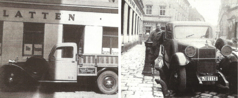 Historische Fotos von Transportwagen